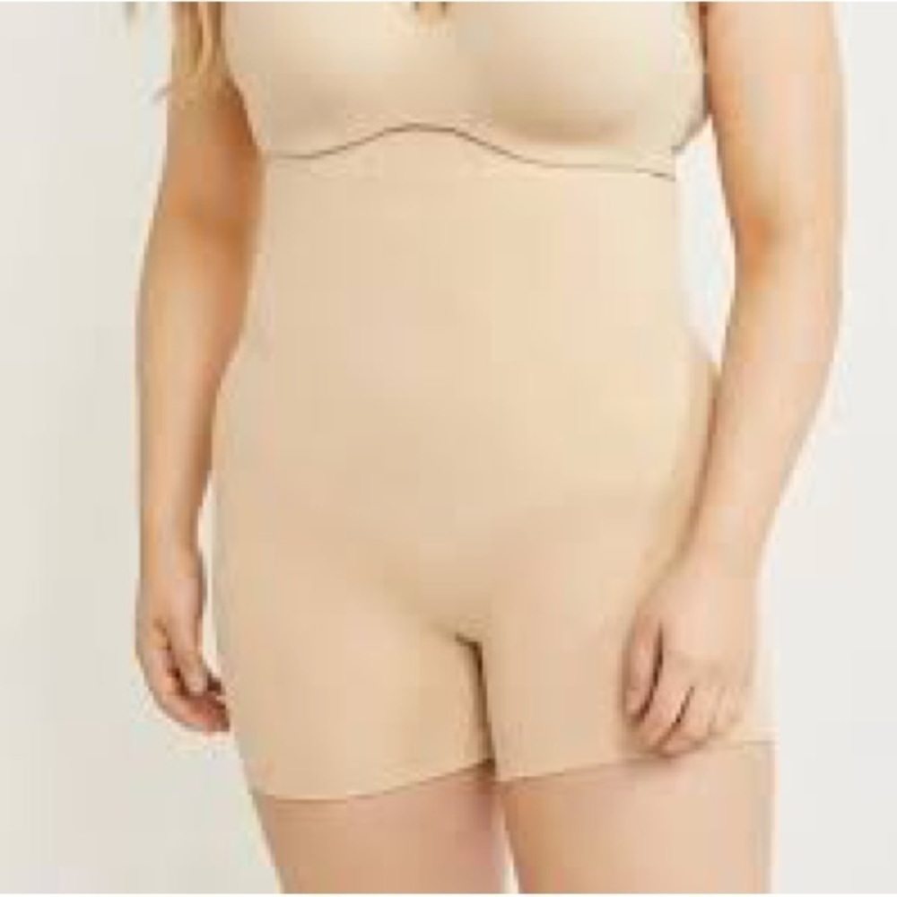 Cacique Beige High Waist Shapewear Shorts Size 22/24